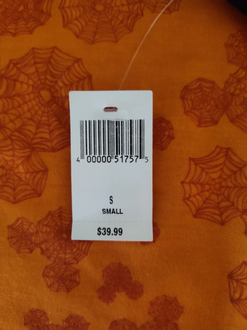 Disney Halloween Orange and Black Short Sleeve Tee with Mickey Pattern - Picture 4 of 5